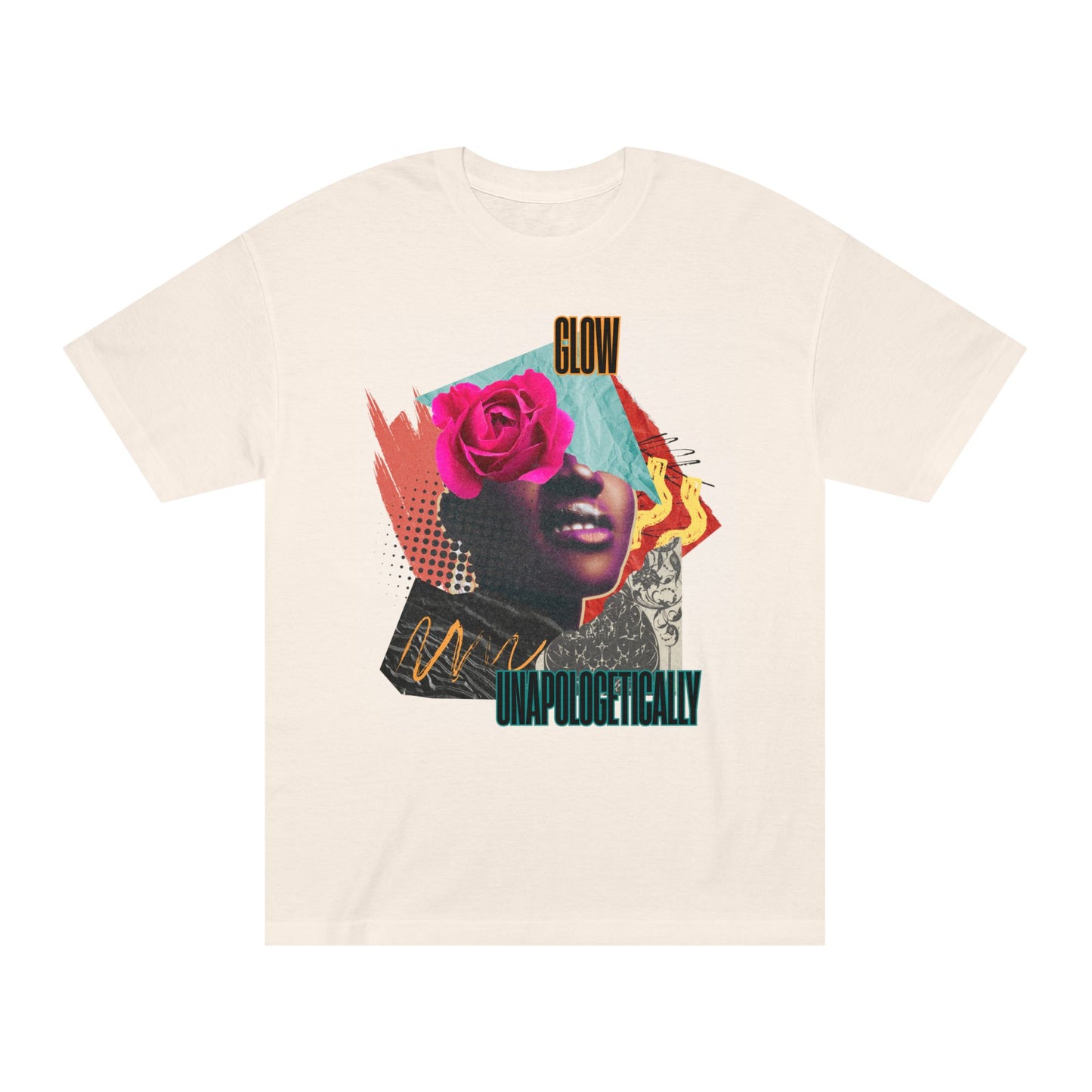 Vibrant Unisex Classic Tee – Glow Unapologetically Shirt, Casual Wear, Gift for Friends, Inspirational Tee, Streetwear Style