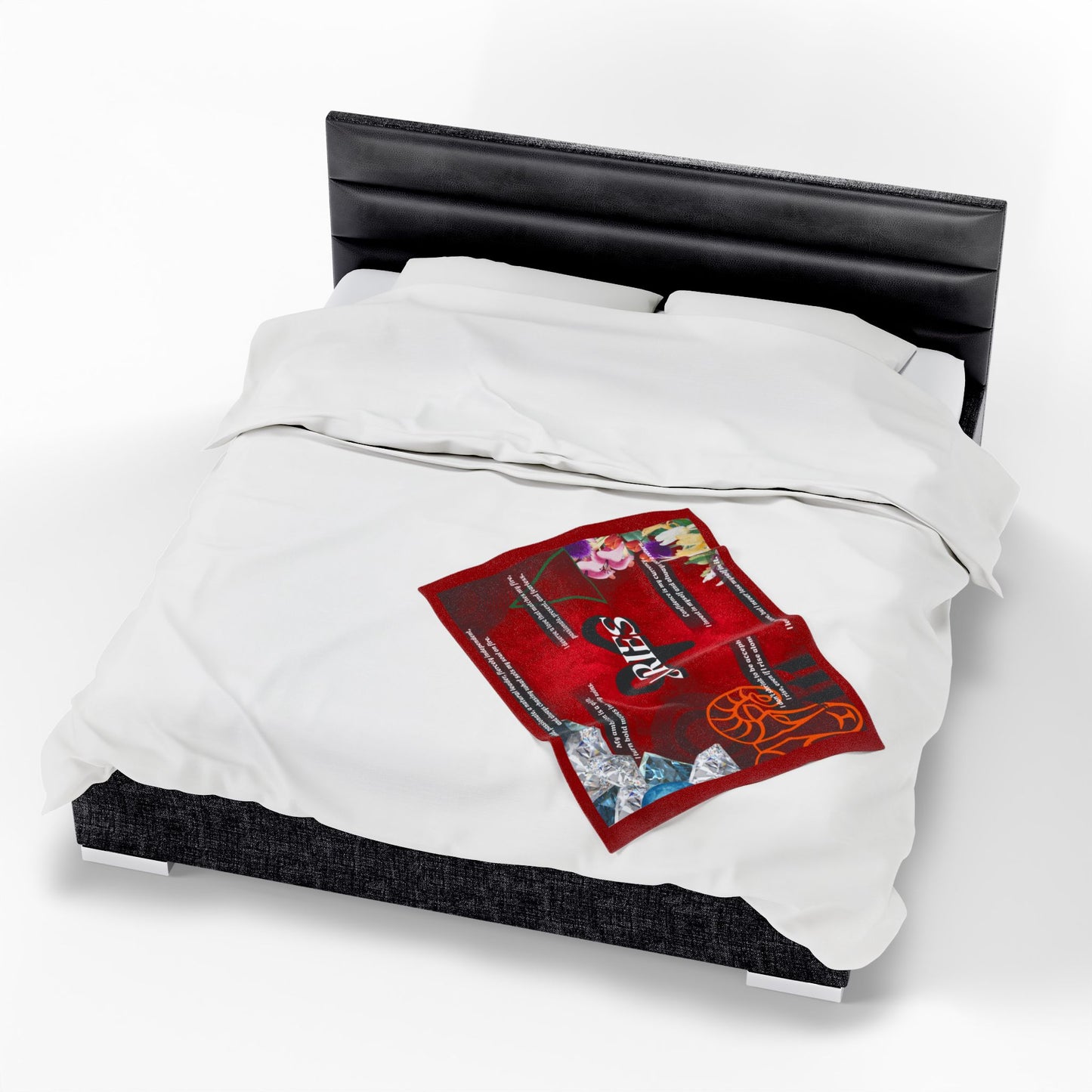 Aries Velveteen Plush Blanket, Cozy Throw for Astrology Lovers, Zodiac Home Decor, Birthday Gift, Horoscope Blanket