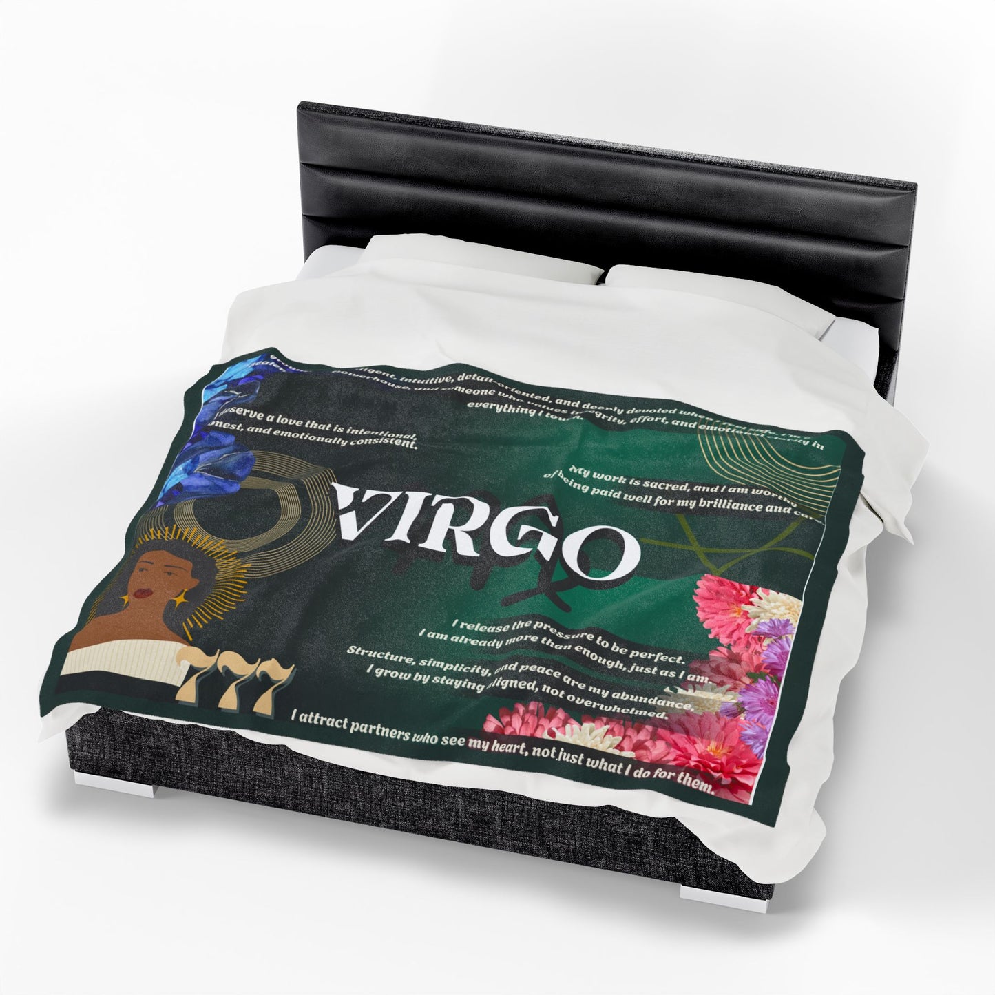 Virgo Zodiac Velveteen Plush Blanket - Cozy Astrological Throw for Relaxation