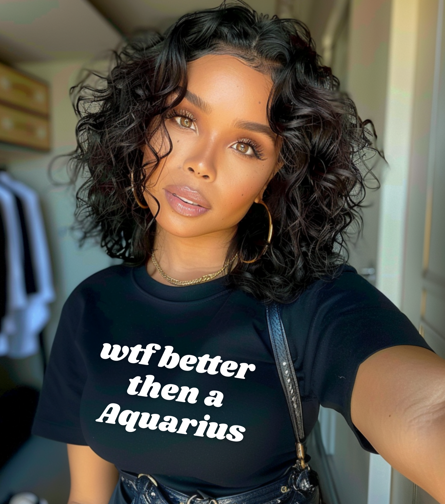 Funny Women's Aquarius Graphic Tee, Astrology T-Shirt