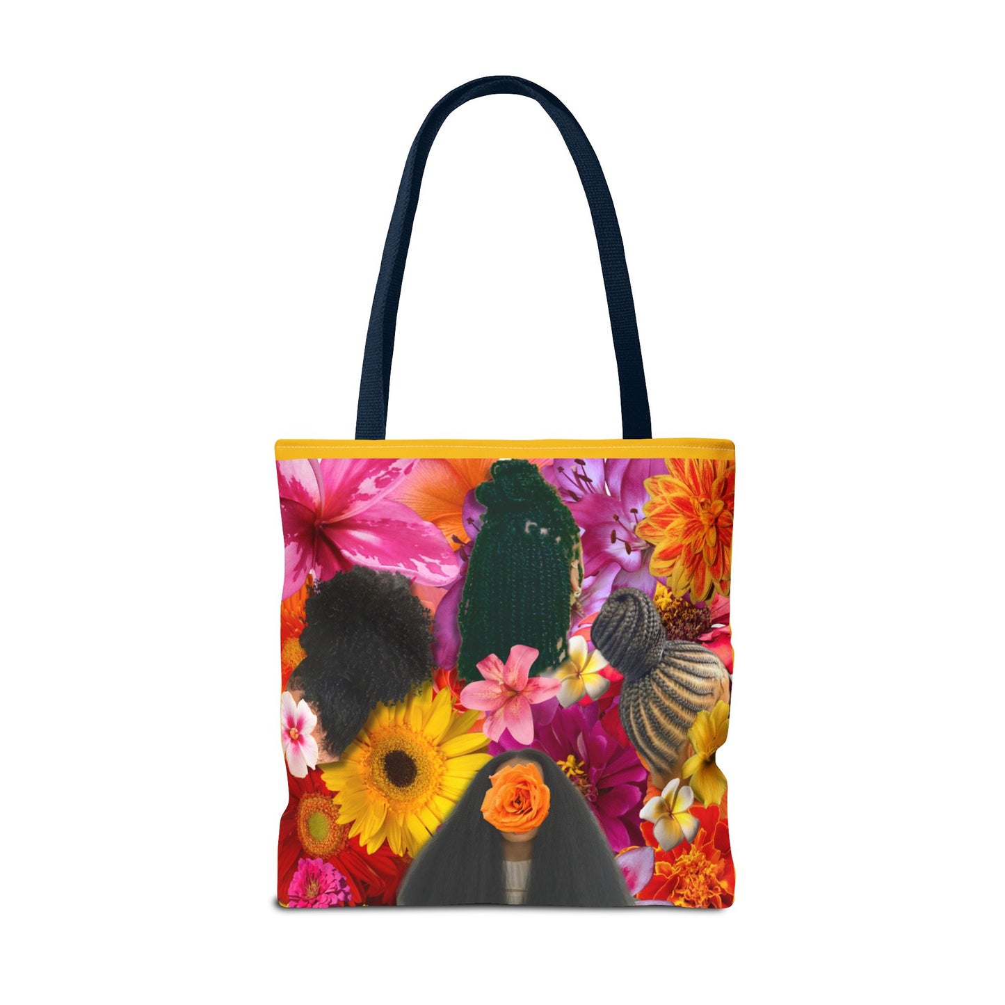 Floral Goddess Tote Bag, Colorful Carryall, Summer Picnic Bag, Eco-Friendly Shopper, Artsy Flower Design