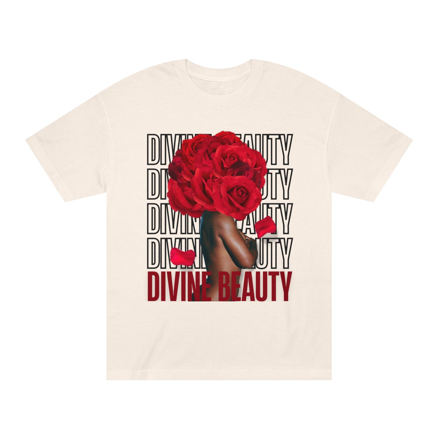 Divine Beauty Unisex Classic Tee, Empowering Shirt, Floral Graphic Tee, Perfect for Gifts, Motivational Apparel, Everyday Comfort Top