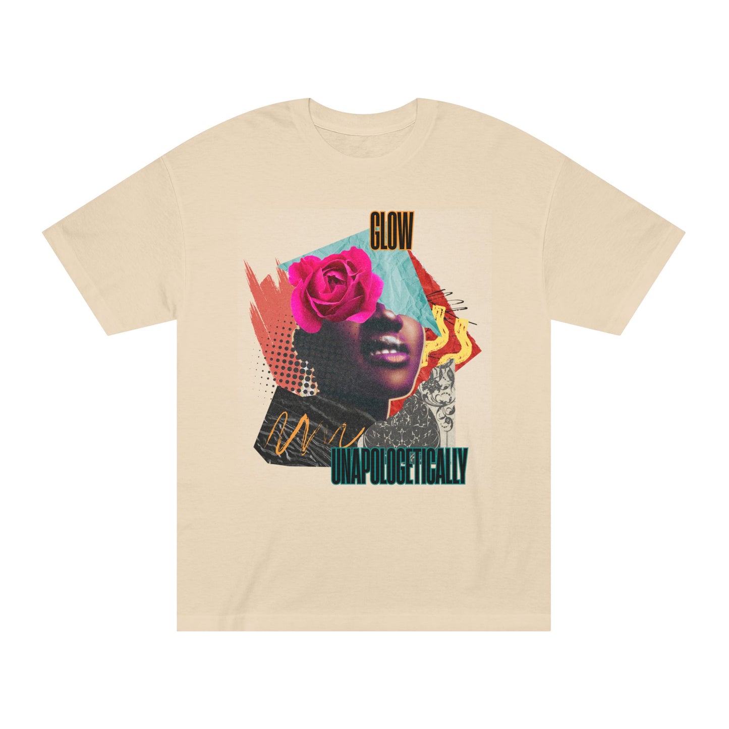 Vibrant Unisex Classic Tee – Glow Unapologetically Shirt, Casual Wear, Gift for Friends, Inspirational Tee, Streetwear Style