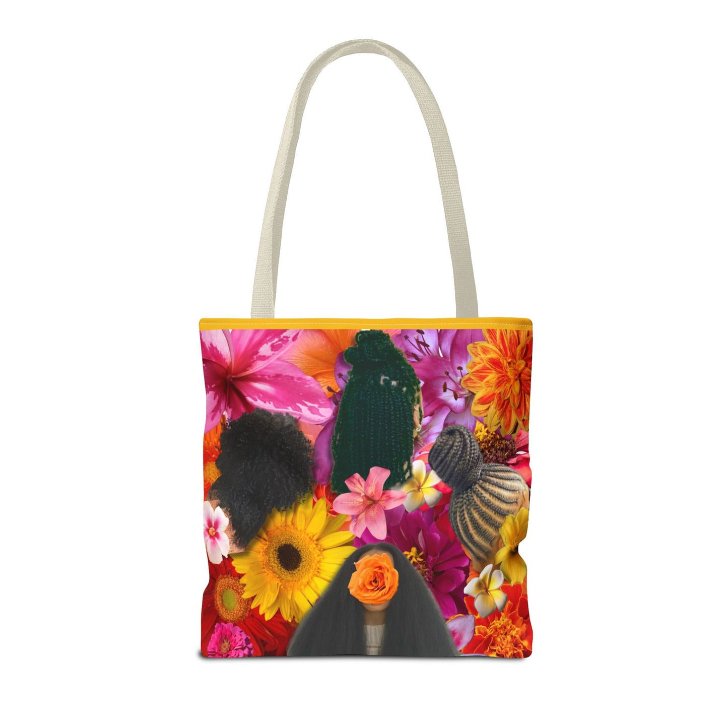 Floral Goddess Tote Bag, Colorful Carryall, Summer Picnic Bag, Eco-Friendly Shopper, Artsy Flower Design