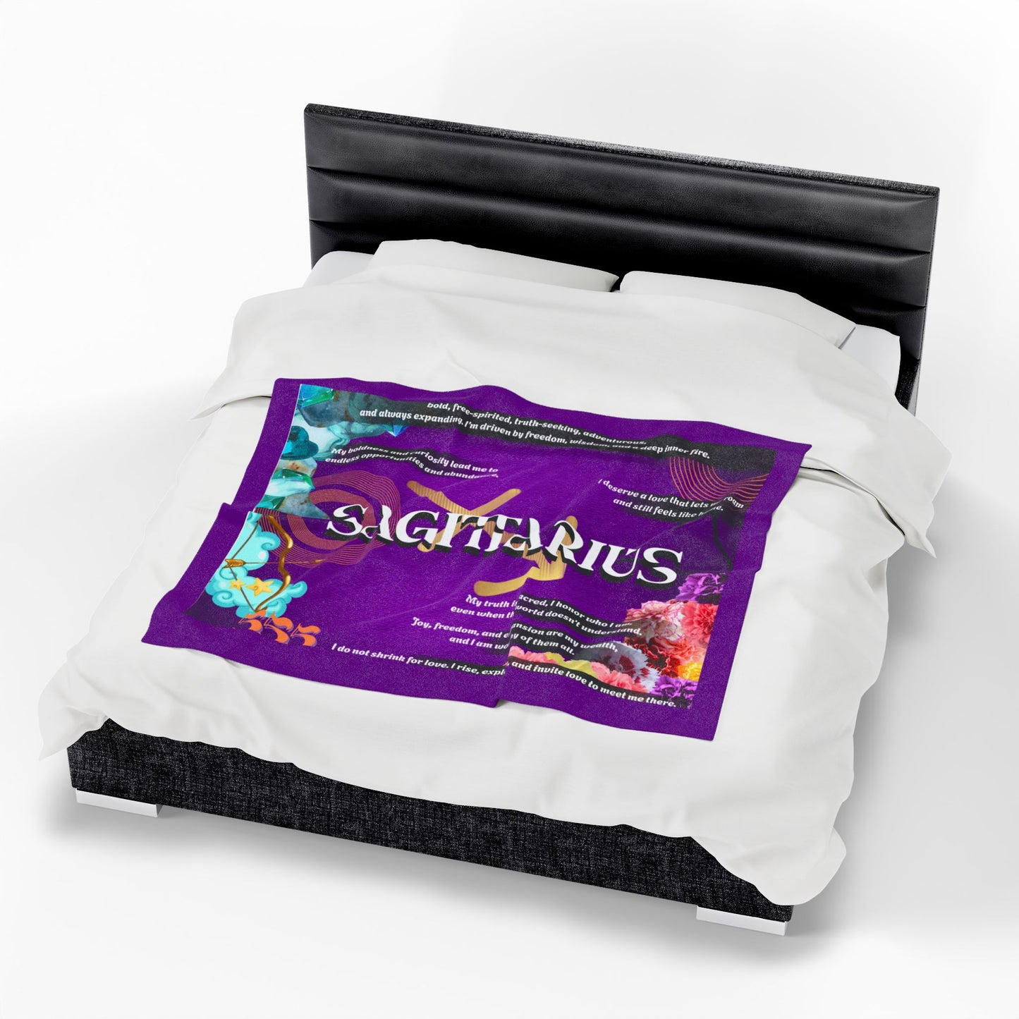 Sagittarius Velveteen Plush Blanket - Cozy Astrology Throw, Soft Gift for Zodiac Lovers, Astrology Decor, Horoscope Blanket