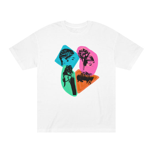 90s Hair-Dos Colorblock Pop Art T-Shirt