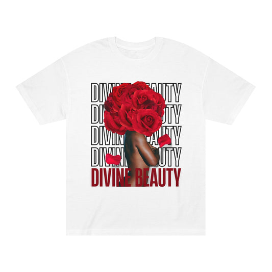 Divine Beauty Unisex Classic Tee, Empowering Shirt, Floral Graphic Tee, Perfect for Gifts, Motivational Apparel, Everyday Comfort Top