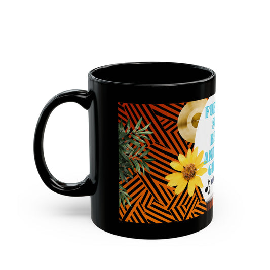 Black Mug: "Fueled by Soul, Beats, and Black Girl Joy" - Vibrant Afrocentric Design for Coffee & Tea Lovers