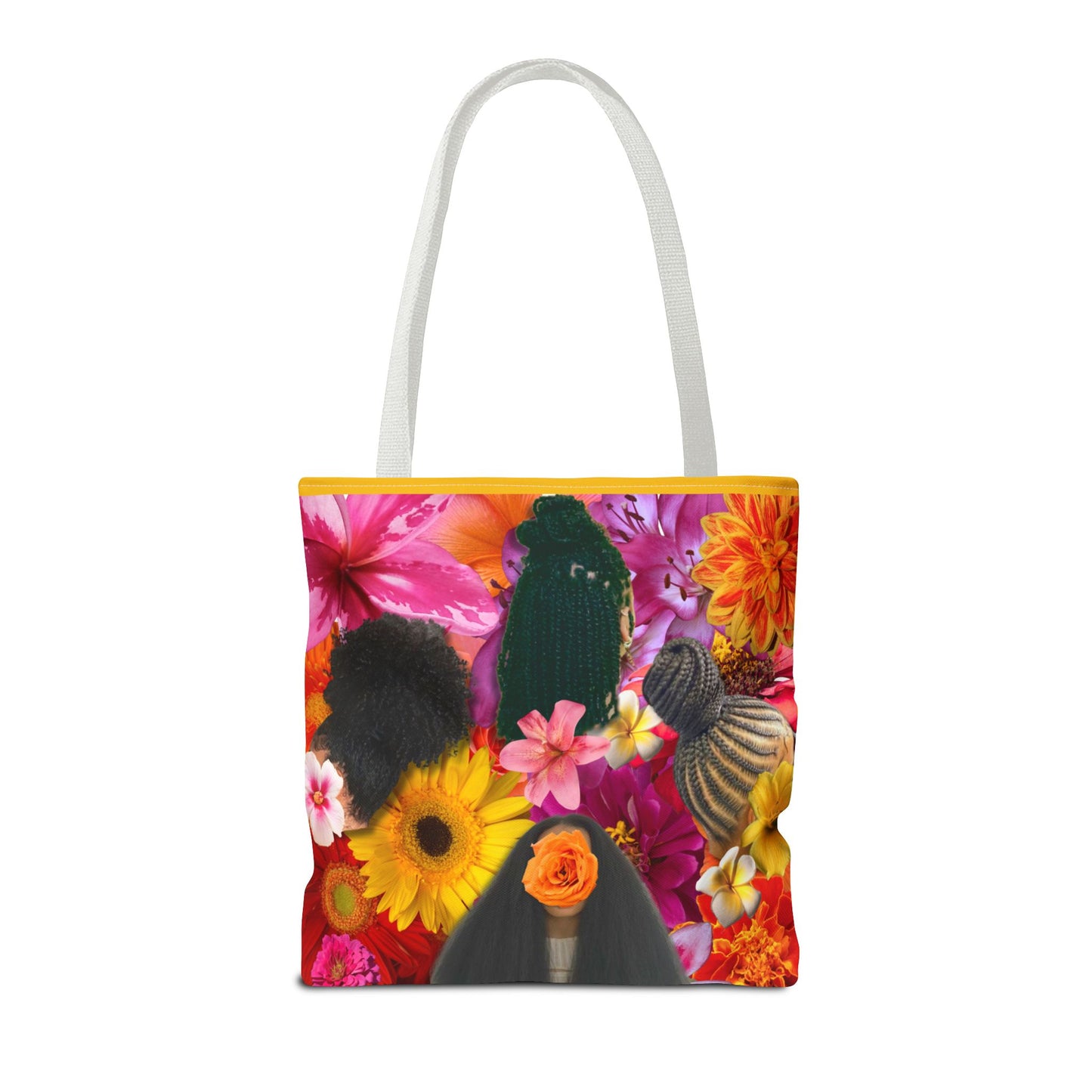 Floral Goddess Tote Bag, Colorful Carryall, Summer Picnic Bag, Eco-Friendly Shopper, Artsy Flower Design