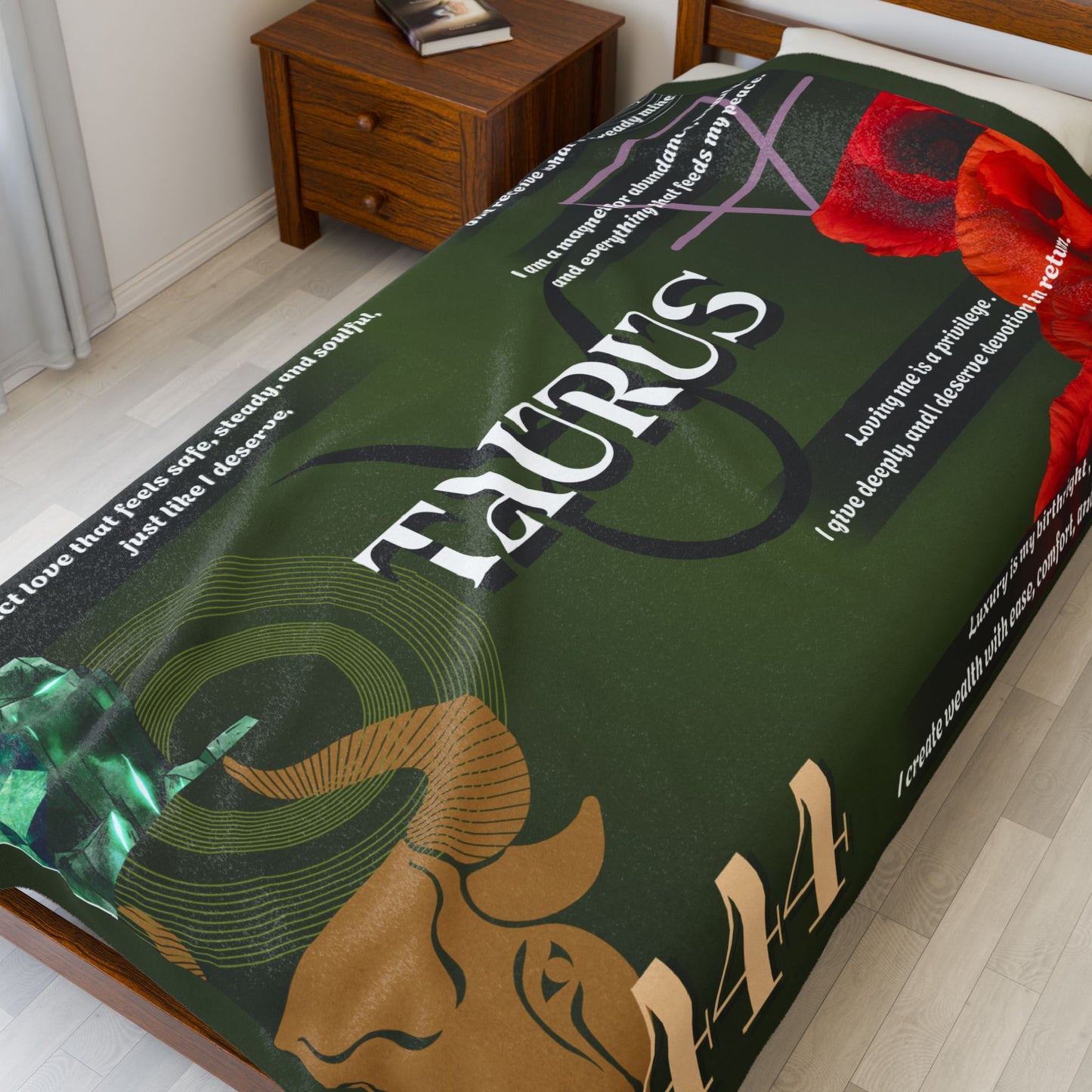 Taurus Velveteen Plush Blanket - Zodiac-Inspired Cozy Home Decor