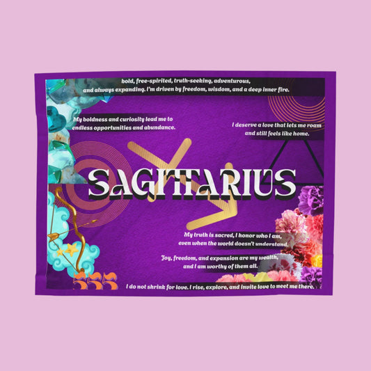Sagittarius Velveteen Plush Blanket - Cozy Astrology Throw, Soft Gift for Zodiac Lovers, Astrology Decor, Horoscope Blanket