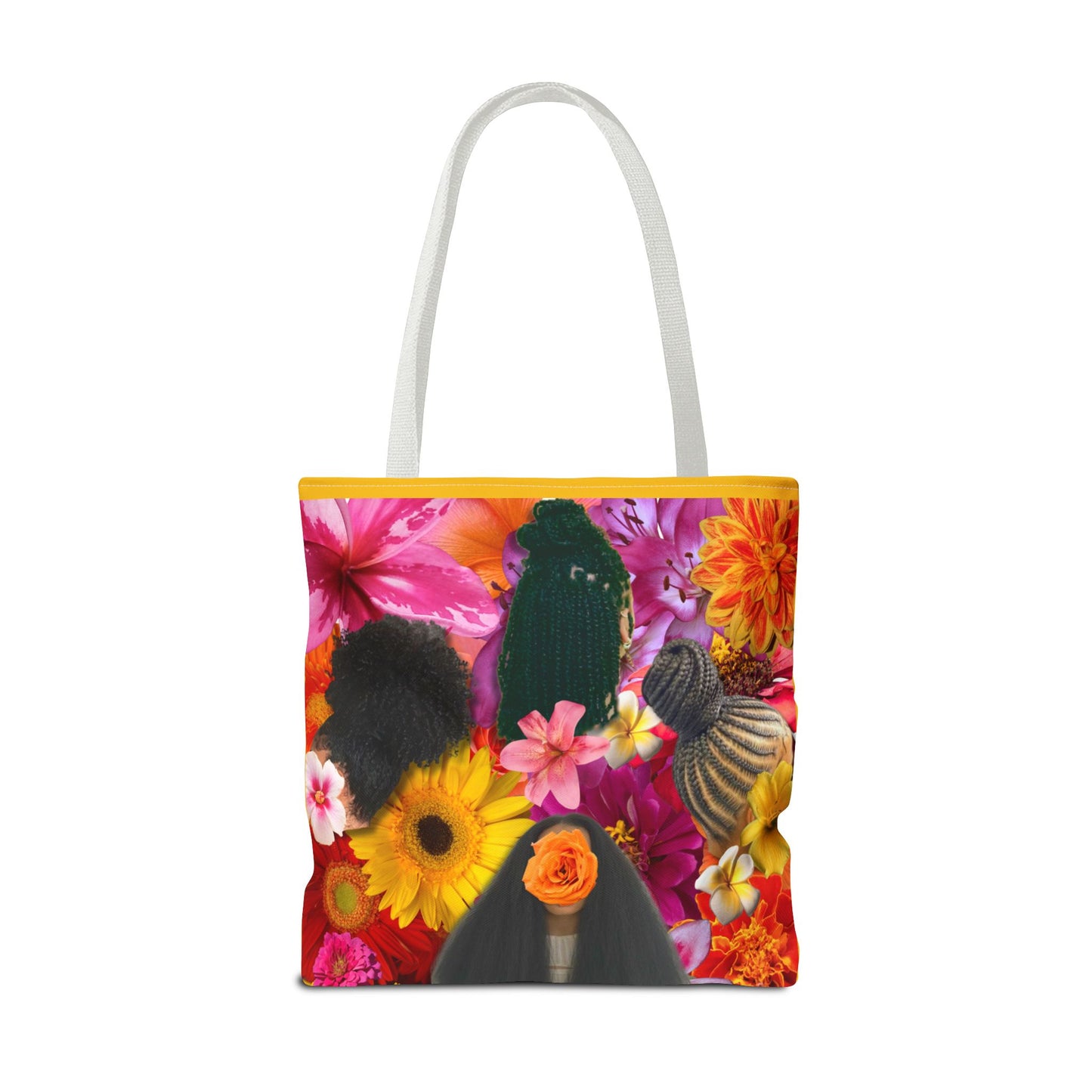 Floral Goddess Tote Bag, Colorful Carryall, Summer Picnic Bag, Eco-Friendly Shopper, Artsy Flower Design