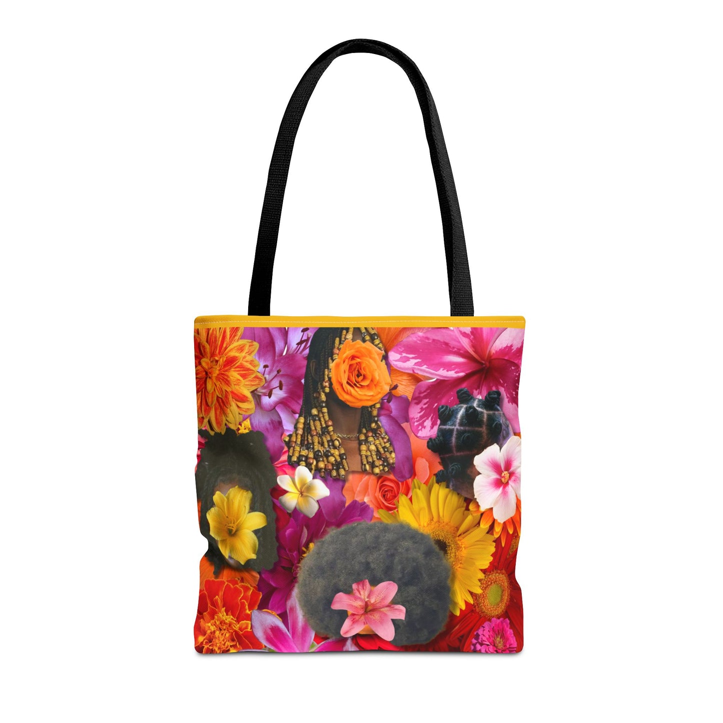 Floral Goddess Tote Bag, Colorful Carryall, Summer Picnic Bag, Eco-Friendly Shopper, Artsy Flower Design