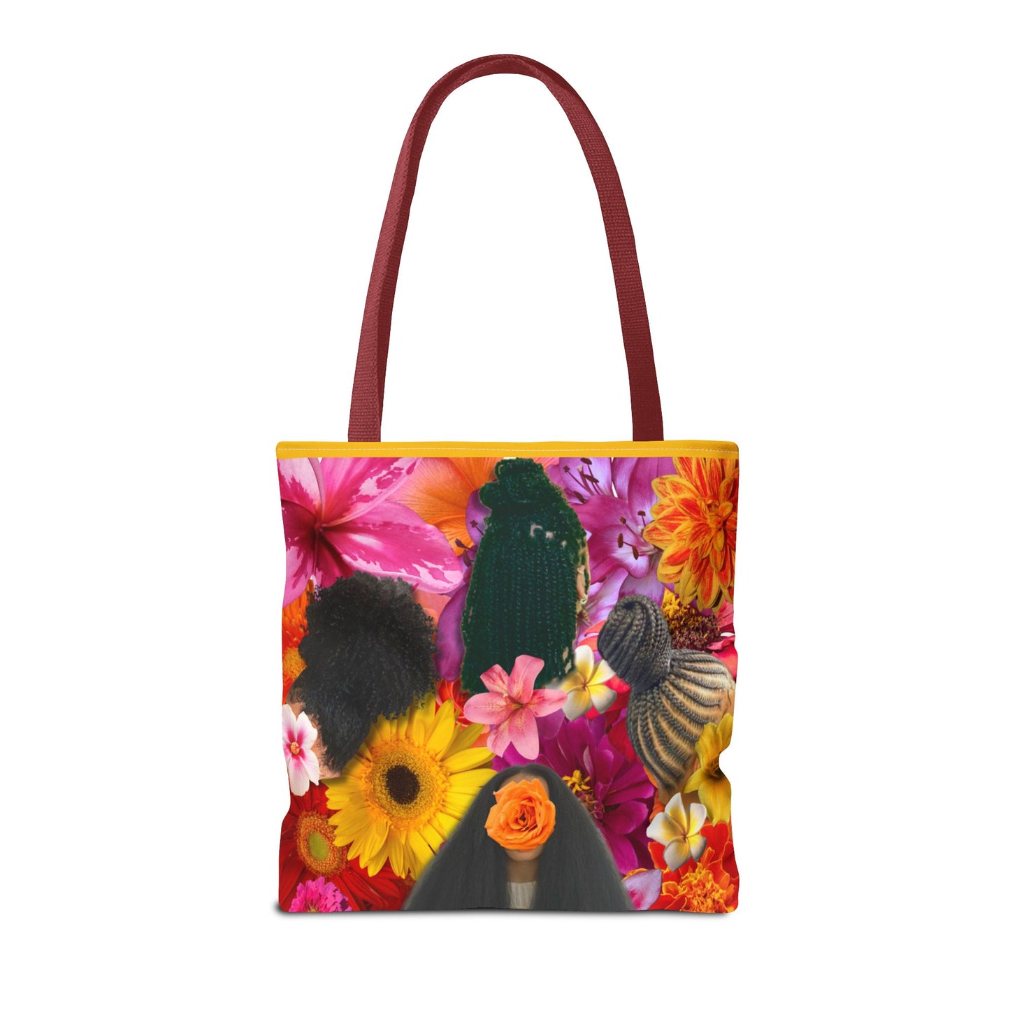 Floral Goddess Tote Bag, Colorful Carryall, Summer Picnic Bag, Eco-Friendly Shopper, Artsy Flower Design