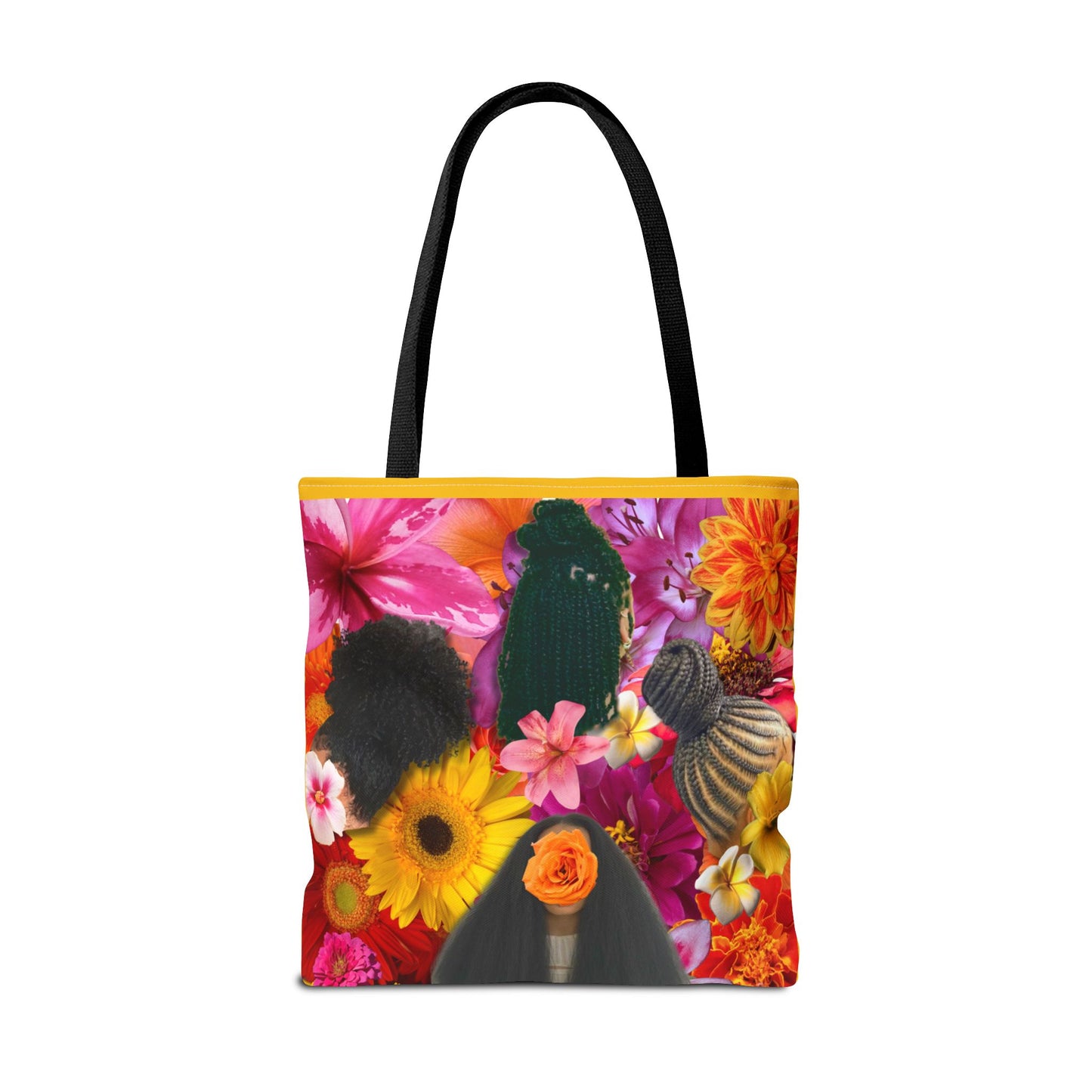 Floral Goddess Tote Bag, Colorful Carryall, Summer Picnic Bag, Eco-Friendly Shopper, Artsy Flower Design