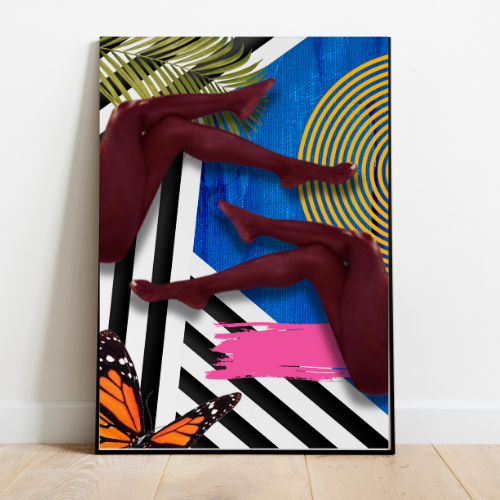 Boho Style Matte Vertical Posters - Legs For Days Vibrant Abstract Designs for Modern Home Decor