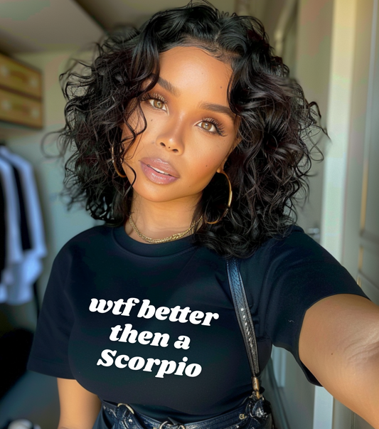 Witty Women's Scorpio Graphic Tee, Astrology T-Shirt