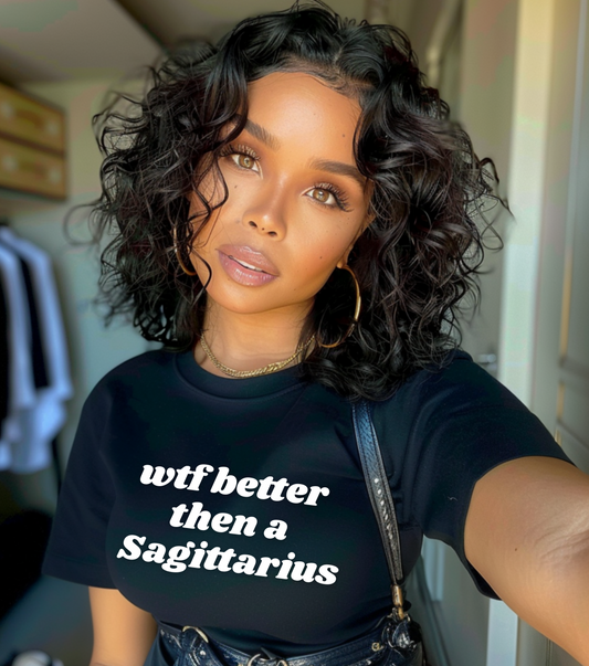 Witty Women's Sagittarius Graphic Tee, Astrology T-Shirt