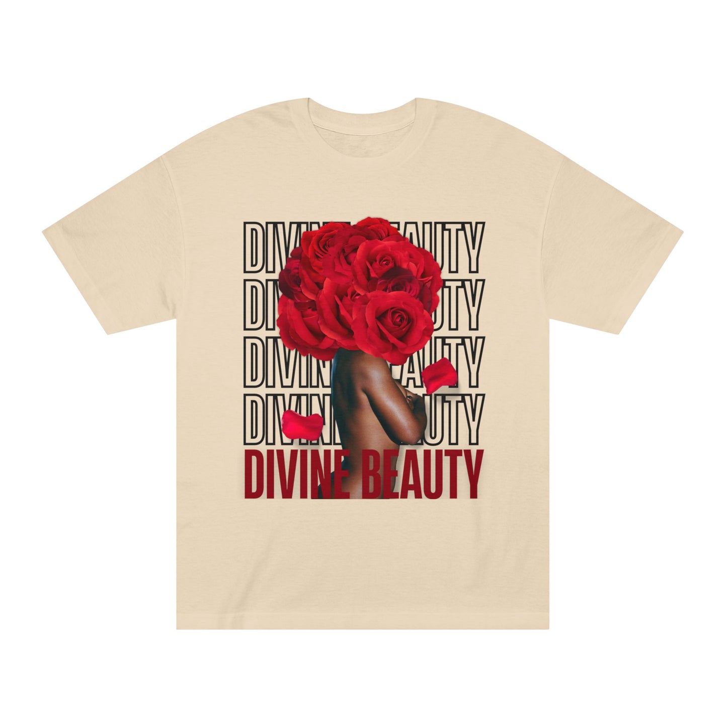 Divine Beauty Unisex Classic Tee, Empowering Shirt, Floral Graphic Tee, Perfect for Gifts, Motivational Apparel, Everyday Comfort Top