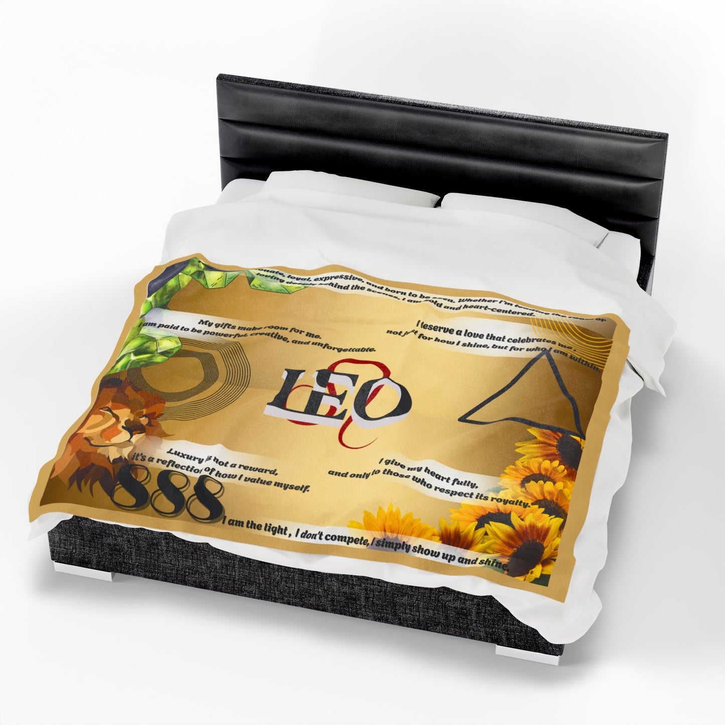 Leo Zodiac Velveteen Plush Blanket - Cozy Astrology Gift