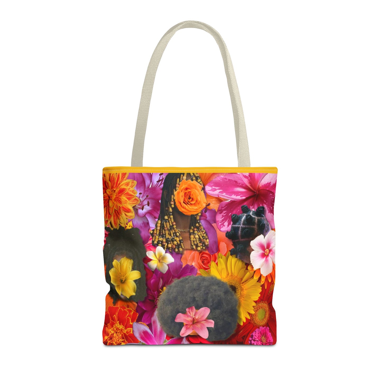 Floral Goddess Tote Bag, Colorful Carryall, Summer Picnic Bag, Eco-Friendly Shopper, Artsy Flower Design