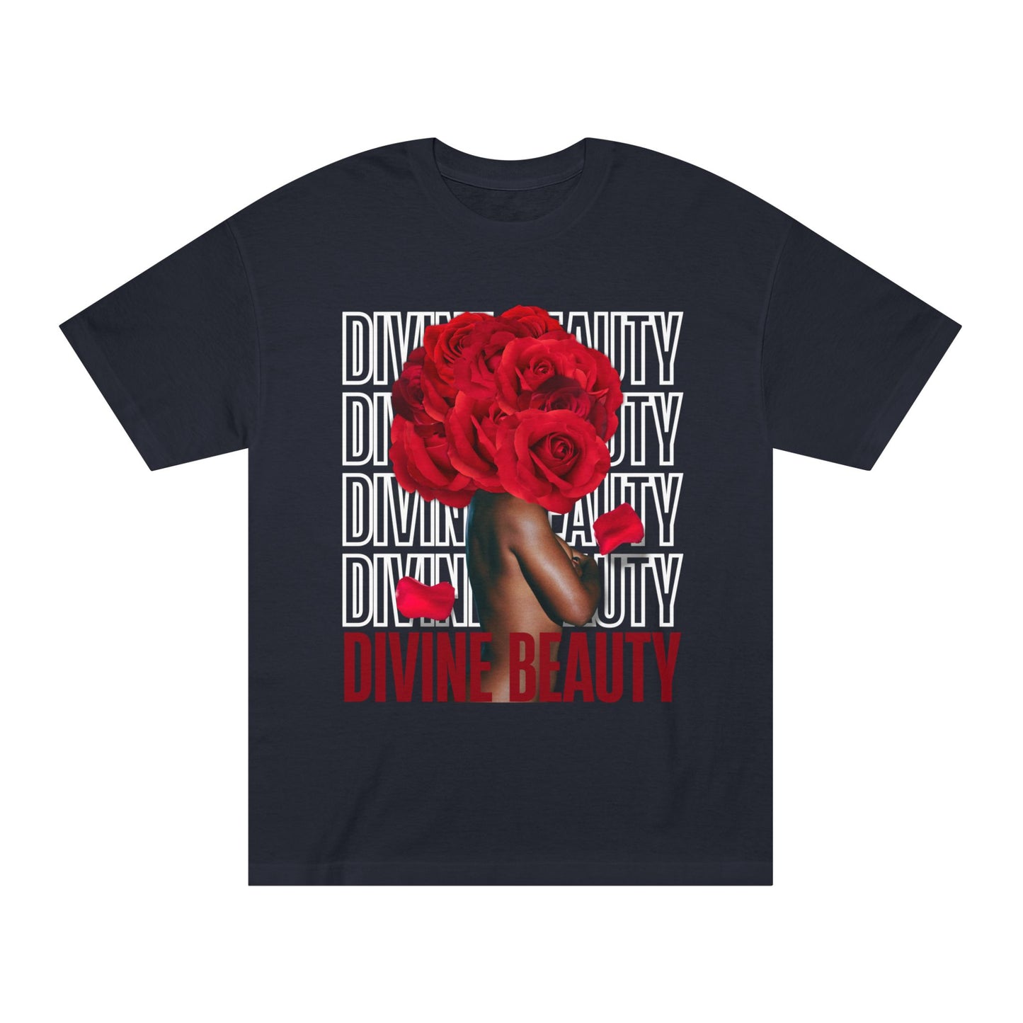 Divine Beauty Unisex Classic Tee, Empowering Shirt, Floral Graphic Tee, Perfect for Gifts, Motivational Apparel, Everyday Comfort Top