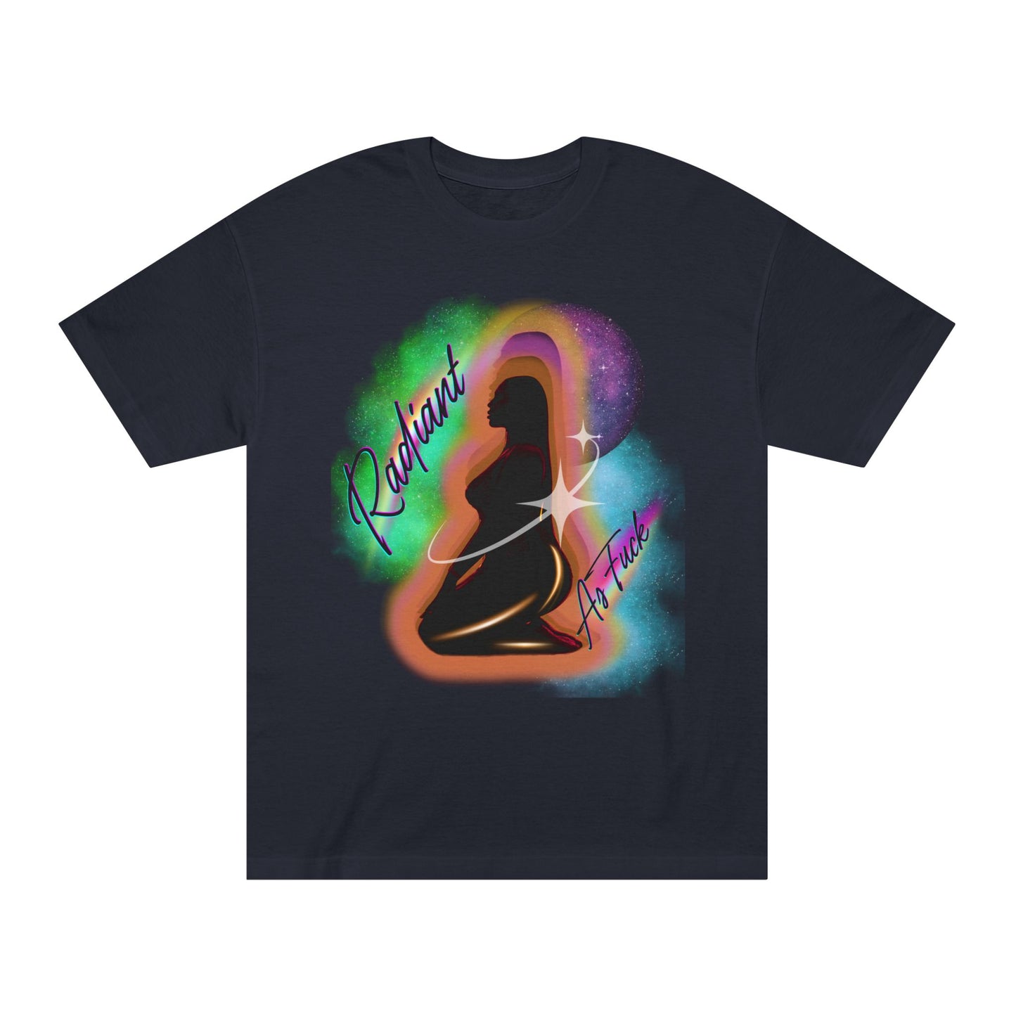 Radiant Vibes Unisex Classic Tee, Aesthetic Graphic T-Shirt, Bohemian Style Top, Perfect for Yoga, Meditation, Gift for Her