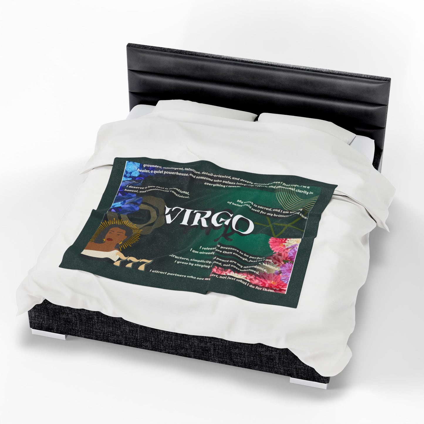 Virgo Zodiac Velveteen Plush Blanket - Cozy Astrological Throw for Relaxation