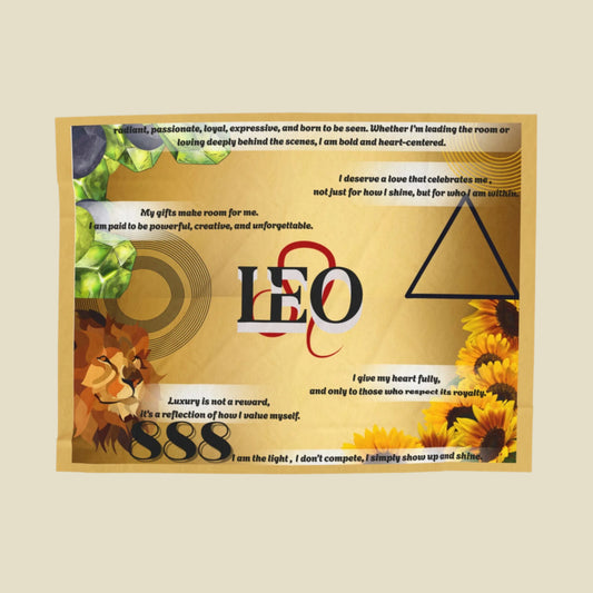 Leo Zodiac Velveteen Plush Blanket - Cozy Astrology Gift