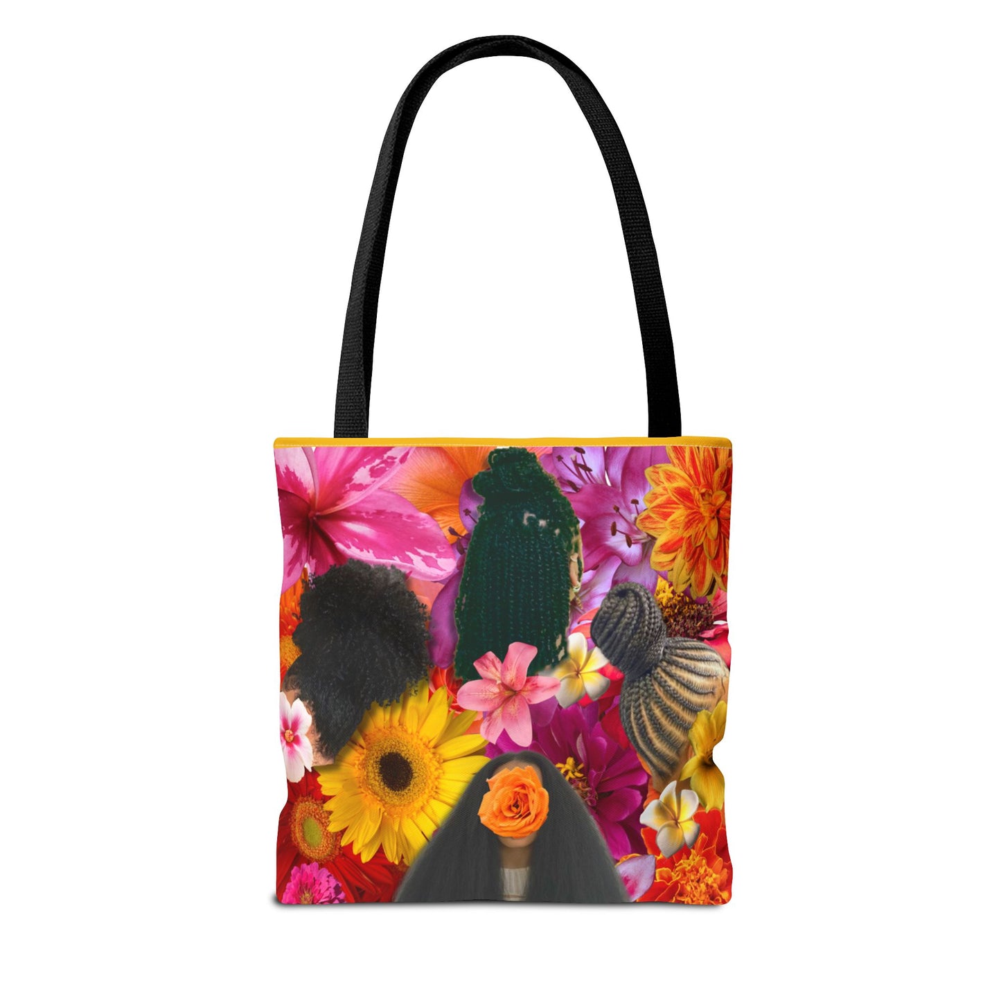 Floral Goddess Tote Bag, Colorful Carryall, Summer Picnic Bag, Eco-Friendly Shopper, Artsy Flower Design