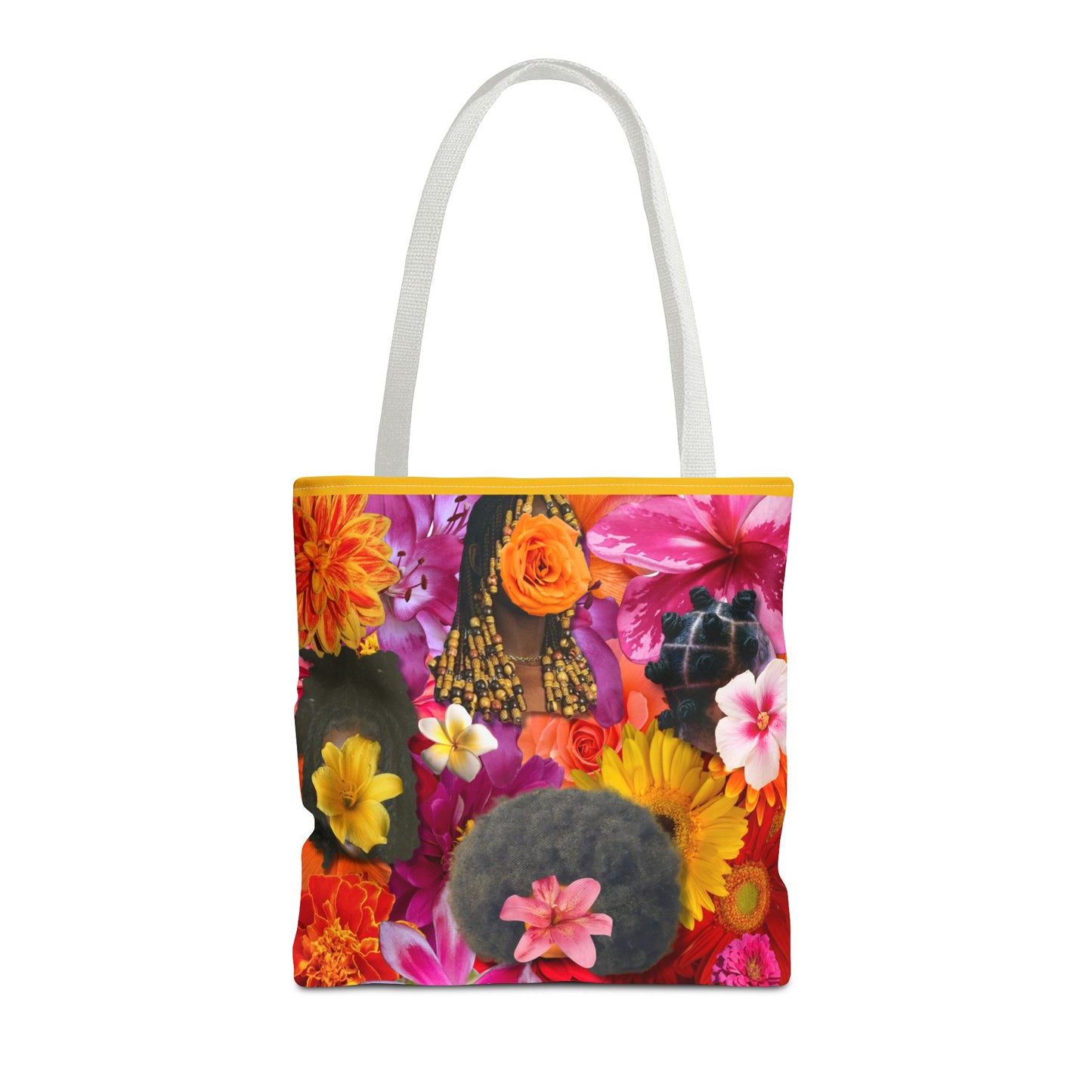 Floral Goddess Tote Bag, Colorful Carryall, Summer Picnic Bag, Eco-Friendly Shopper, Artsy Flower Design