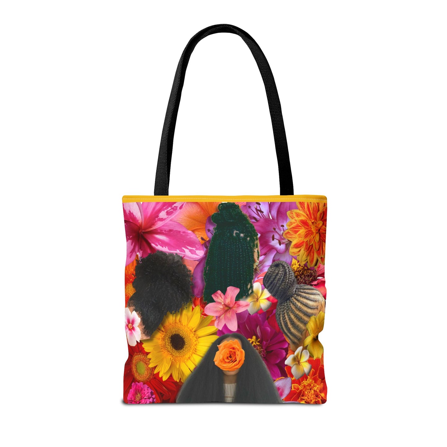 Floral Goddess Tote Bag, Colorful Carryall, Summer Picnic Bag, Eco-Friendly Shopper, Artsy Flower Design