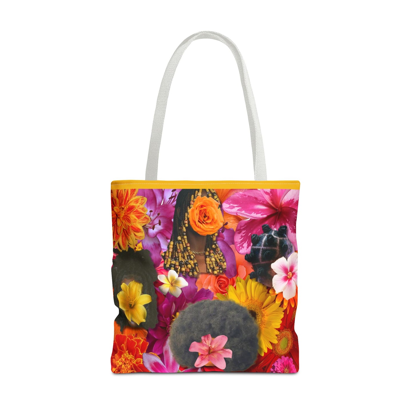 Floral Goddess Tote Bag, Colorful Carryall, Summer Picnic Bag, Eco-Friendly Shopper, Artsy Flower Design