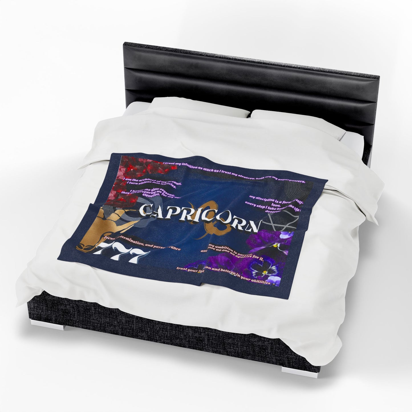 Capricorn Zodiac Velveteen Plush Blanket - Cozy Astrological Throw