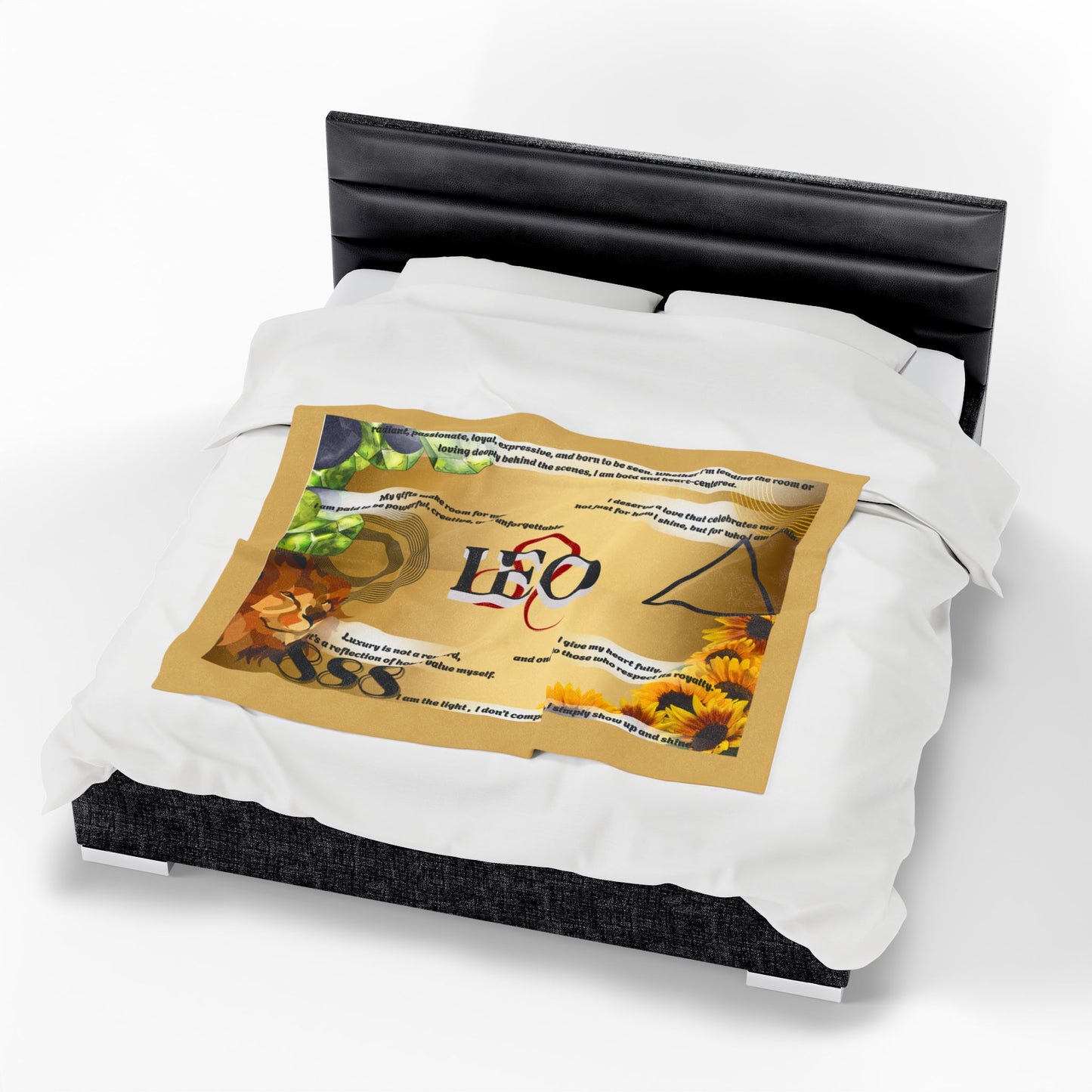 Leo Zodiac Velveteen Plush Blanket - Cozy Astrology Gift