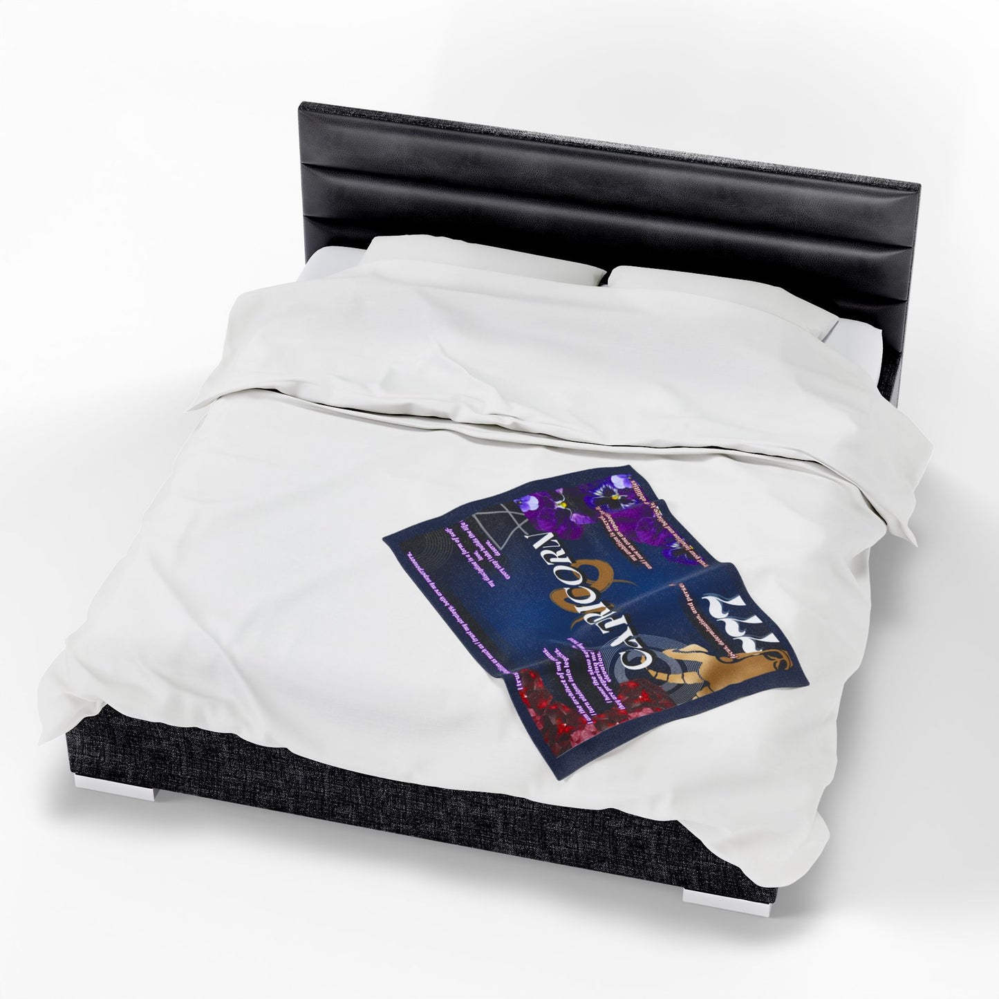 Capricorn Zodiac Velveteen Plush Blanket - Cozy Astrological Throw