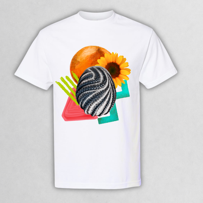Abstract Braided Art Collage Tee