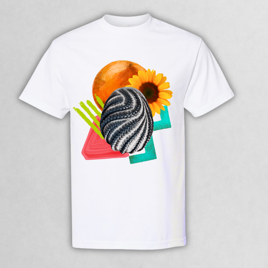 Abstract Braided Art Collage Tee