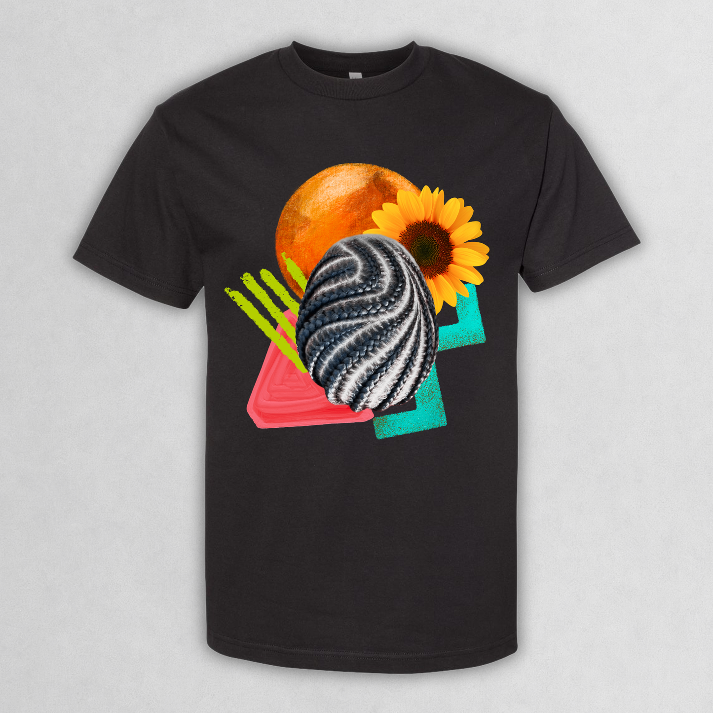 Abstract Braided Art Collage Tee