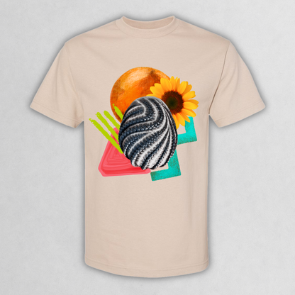 Abstract Braided Art Collage Tee