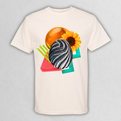 Abstract Braided Art Collage Tee